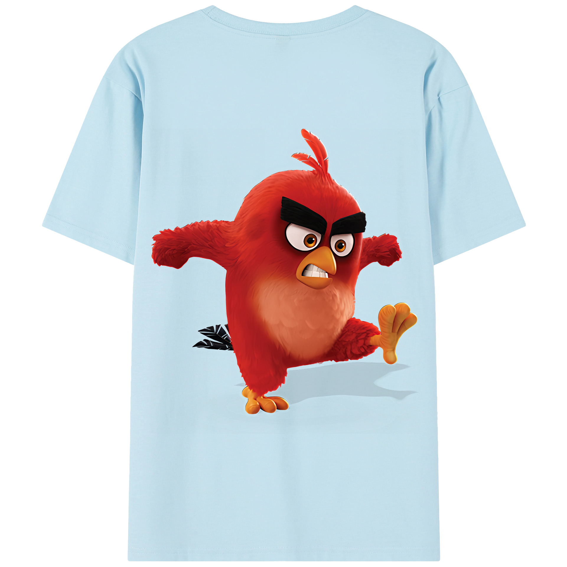 （画像用） Angry Birds アングリーバード 綿100％半袖Tシャツ（背面プリント）